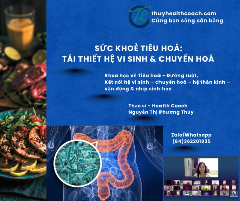 SỨC KHOẺ TIÊU HOÁ: TÁI THIẾT HỆ VI SINH VÀ CHUYỂN HOÁ